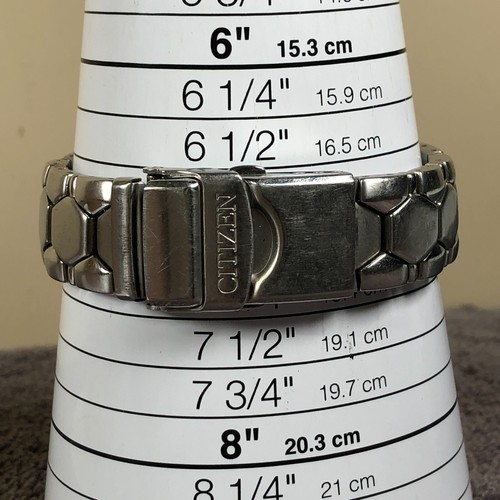 Reloj Solar Citizen Eco-Drive Hombre E110-K16385 Tono Plateado7 1/4"Leer Descripción - Imagen 12 de 13