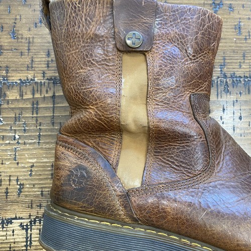 Dr. Martens 12053 Pull On Distressed Mid Calf Boots Brown Leather Men’s Size 13 - Picture 9 of 21