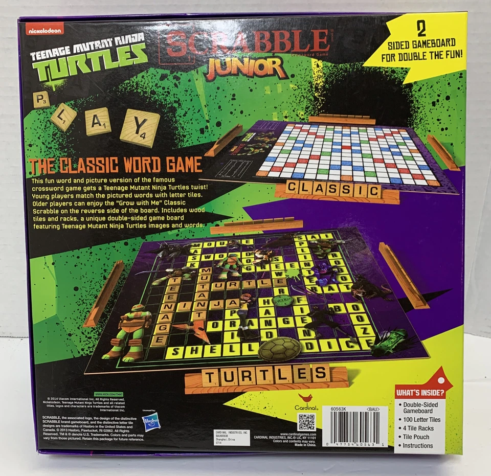 Teenage Mutant Ninja Turtles Scrabble Junior Game Complete Very Nice - Image 2 of 2