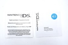 Nintendo DS - Health and Safety Precautions  Wifi Manual ONLY 