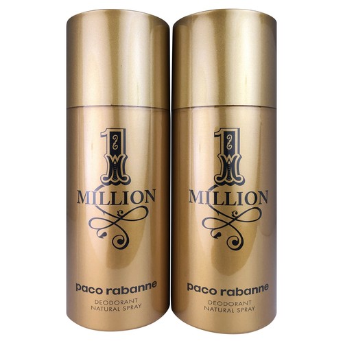 One Million by Paco Rabanne Men 5 oz Deodorant Spray 2 Pack | eBay