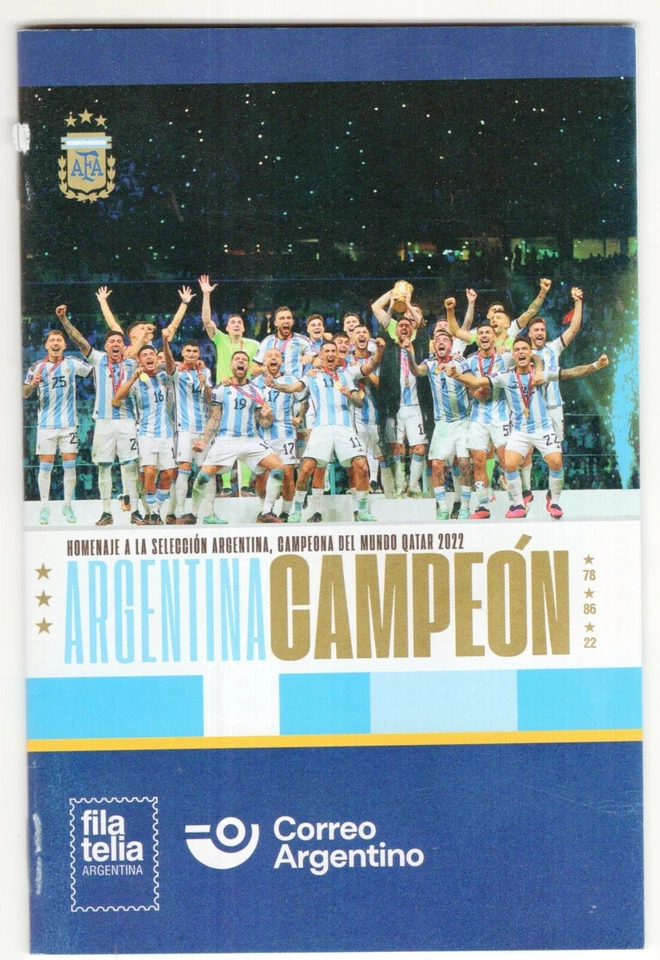 SOCCER W/CUP 2022 - ARGENTINA, CHAMPION OF THE WORLD, COMPLETE SET, MNH, VF - Image 4 of 4