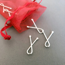 Stitch Markers for Knitting  Crochet - Extra Small Set of 5 - Sterling Silver