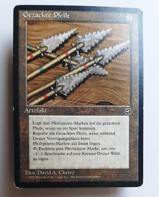  GEZACKTE PFEILE  HEIMATLÄNDER 1995  EX  ARTEFAKT  MTG MAGIC  Serrated Arrows