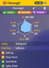 Pokemon Scarlet and Violet 6iv Shiny Max EV Chesnaught