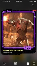 Topps Star Wars Digital Card Trader Purple Super Battle Droid Base Variant Award