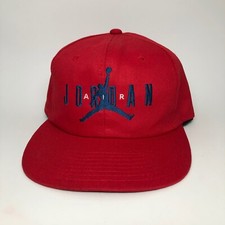 1990 Nike Air Jordan OG Jumpman Logo Red Chicago Bulls Snapback Hat Youth