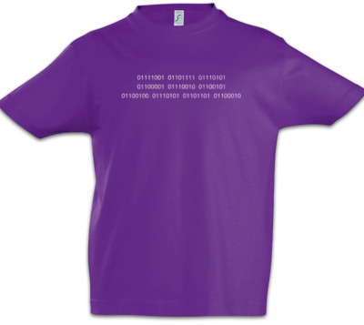 You Are Dumb Boys T-Shirt Fun Geek Nerd Binary Code Programmer Computer Science
