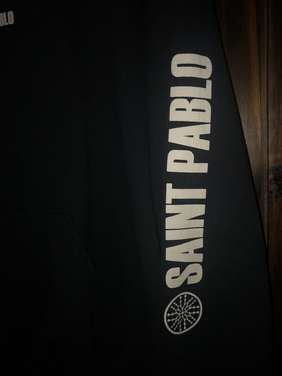 希少カニエウエストSAINT PABLO TOUR両面袖ロゴスウェットパーカー 希少カニエウエストSAINT PABLO TOUR両面袖ロゴスウェット