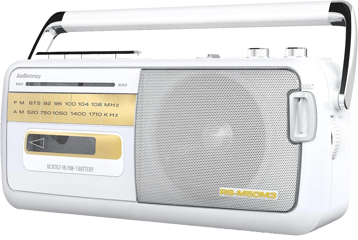 Blanco estéreos y radiocasetes portátiles