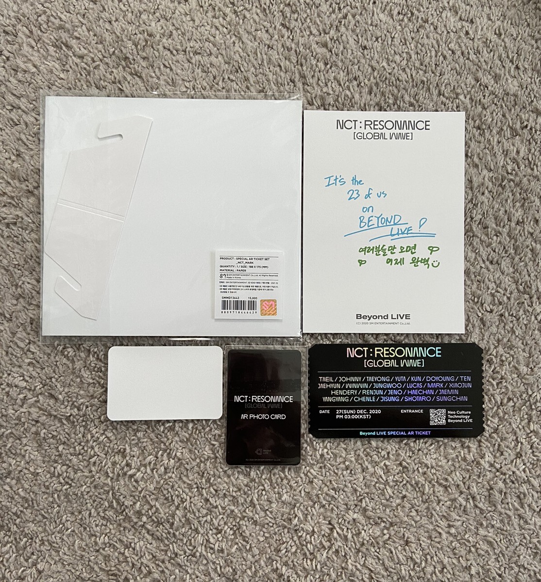 NCT 2020 Mark Resonance Beyond Live AR ticket set | eBay
