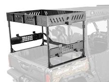 SuperATV Can-am Defender Max Outfitter Bed Rack - Cubed Lights - No Shelf