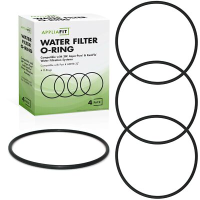 AppliaFit 4-Pack O-Rings Compatible with 3M 68898-32 for 3M Aqua-Pure Models