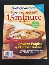 2008 Weight Watchers '5 Ingredient 15 Minute' Cookbook Paperback 197 Recipes GUC