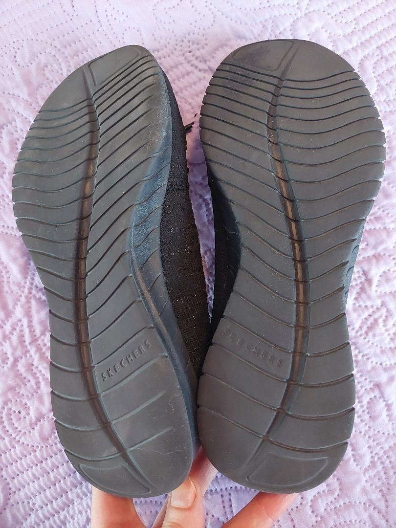 靴 SKECHERS MEMORY FOAM 24cm Skechers Shoe Women Black Work Memory Foam Comfort Slip