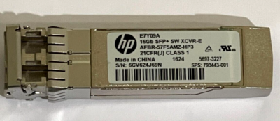 Modulo SFP A Onde Corte Usato HP E7Y09A SFP 16 GB Ricetrasmettitore Fibra - AFBR-57F5AMZ-HP3, Usato Grado A Modulo Di Rete Usato Grado A