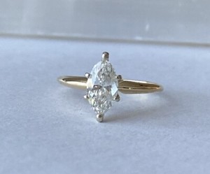 14kt Yellow Gold 0.96 Ctw Diamond Engagement Ring Size 6 3/4