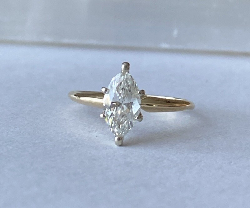 14kt Yellow Gold 0.96 Ctw Diamond Engagement Ring Size 6 3/4