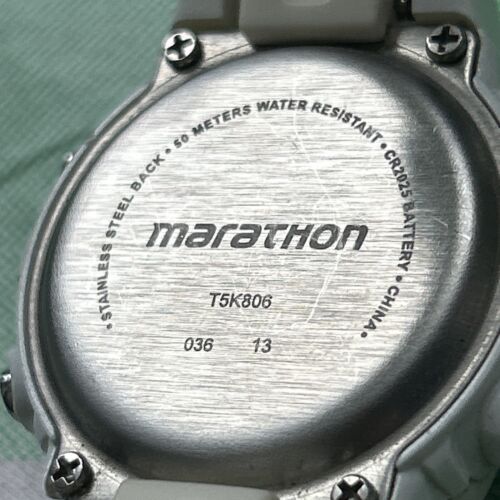 Marathon Unisex Digital Mid-Size Watch, White Resin Strap - Picture 2 of 8