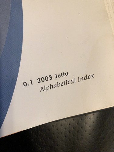 Volkswagon Jetta 2003 Owners Manual - Bild 3 von 4