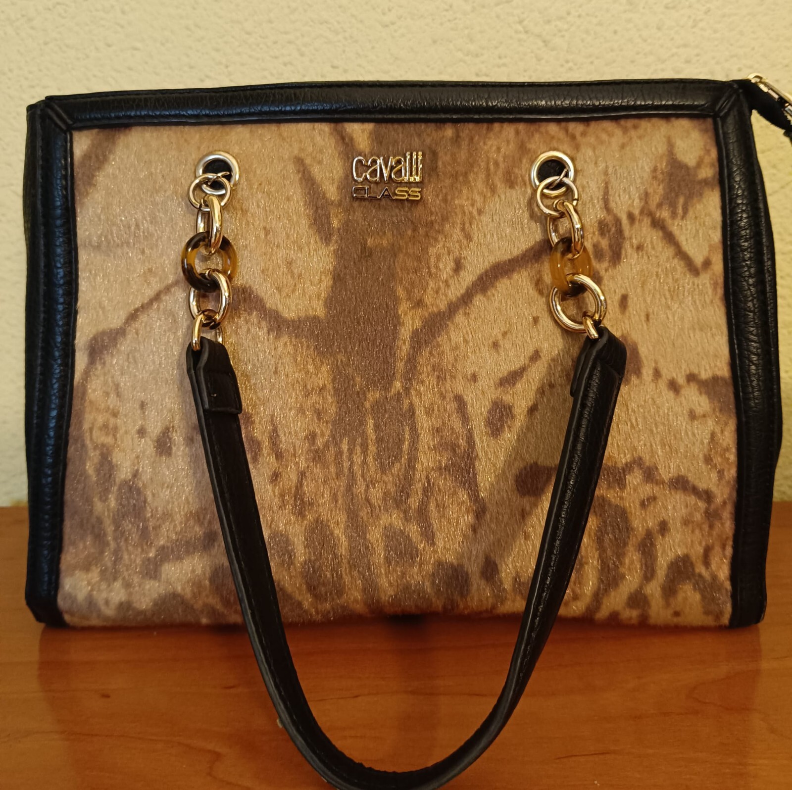 Bolso Roberto Cavalli glass, piel.