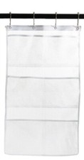 6-Pockets Bathroom Shower Caddy Storage Bag Tub Hanging Organizer Mesh 4 Hooks