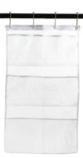 6-Pockets Bathroom Shower Caddy Storage Bag Tub Hanging Organizer Mesh 4 Hooks
