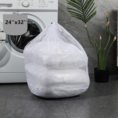 Large Mesh Laundry Bag with Drawstring Jumbo Machine Washing Hamper Accessories - Picture 11 of 12