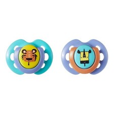 Tommee Tippee Fun Style Orthodontic Pacifier 2-Pack Size 0-6 Months
