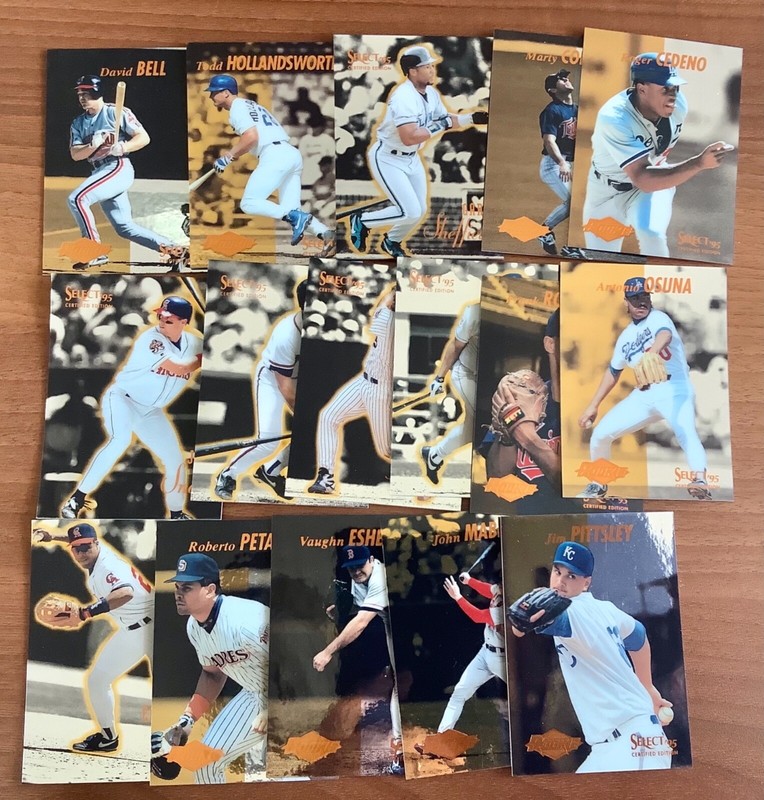 1995 Select Certified Baseball Lot of 16 Cards