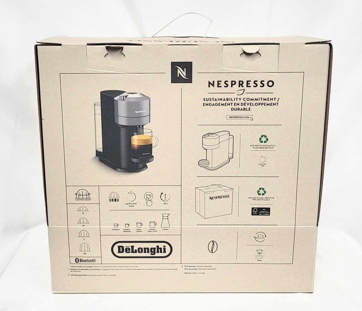 NEW, NESPRESSO Vertuo Next Coffee & Espresso Machine by De