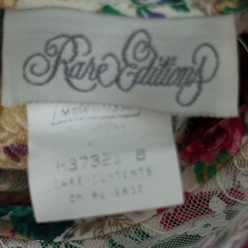 Vintage Rare Editions Red Floral Print Lace Collar Pristine Dress Dirks Size 5 - 第 7/9 張圖片