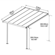 Garden Patio Cover Palram Canopia Sierra Grey Outdoor