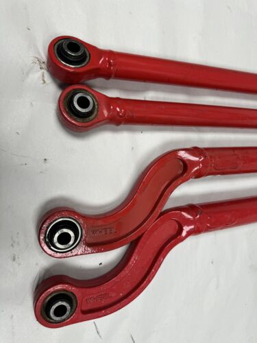 4-2018-21 POLARIS RZR XP TURBO “S” RADIUS RODS LOWER HIGH CLEARANCE RED RR511 - Picture 2 of 8