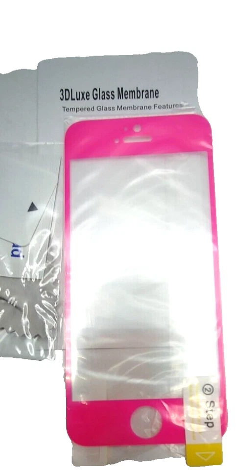 3D LUXE 5810966 PREMIUM TEMPERED GLASS MEMBRANE for IPHONE 5/5C/5S in Pink - Image 4 of 4