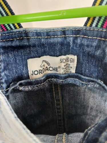 Vintage Jordache jean denim overalls Skirt Size 6 - 6X - Picture 3 of 3