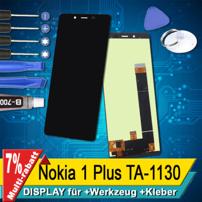 Display Für Nokia 1 Plus TA-1130 Komplettes Bildschirm Lcd Touch TFT Schwarz +