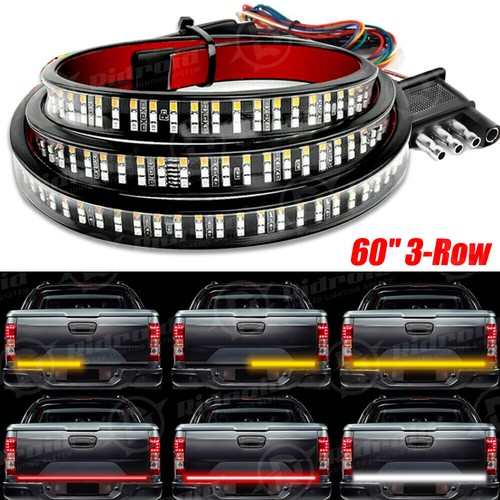 60 inch Triple ROW LED Car Truck Tailgate Light Rear Strip For Chevrolet Chevy - Picture 3 of 21