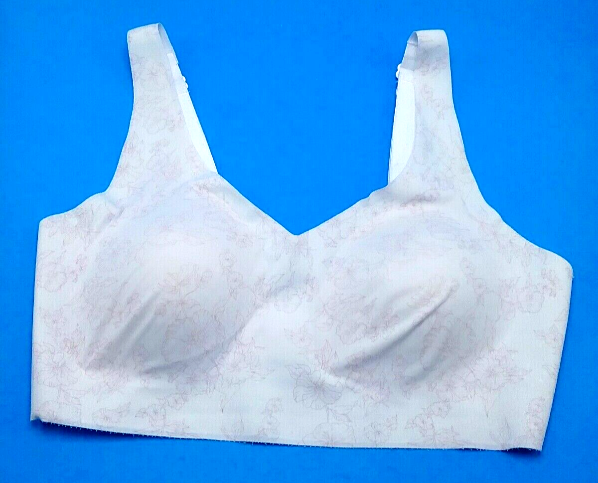 BALI Women's M Comfort Revolution Easylite Wireless Bra DF3496 Grey Floral eBay