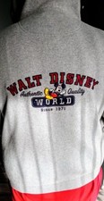 1971 Walt Disney World Medium Gray Hoodie Jacket Vintage 80 Cotton 20 Polyester