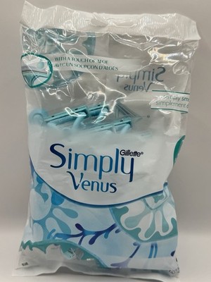 3x Gillette Women's Simply Smooth Venus Disposable Razors 9 Per Pack New