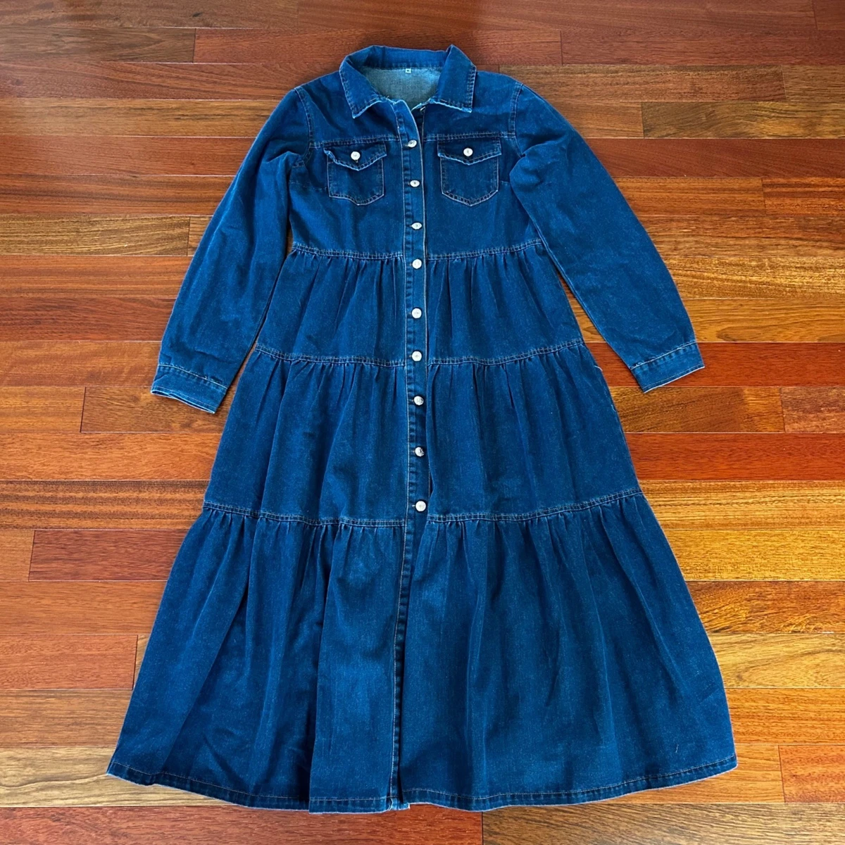 Unbranded Denim Solid Dresses for Women for sale | eBay