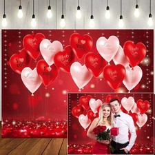 LTLYH 7x5ft Valentine's Day Backdrop Red Love 7x5ft,