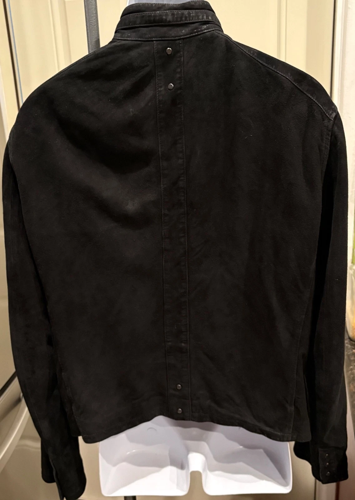 John Varvatos Goat Suede Black Jacket Size 50 image 7