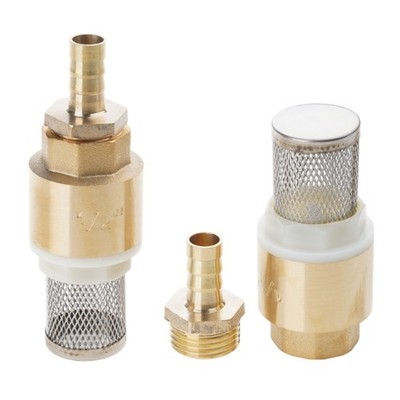 Check Valves 1/2Inch Brass Foot Valves with Hose Connection for Handle