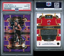 Jaime Jaquez Jr 2023 Select Neon Purple Pulsar FOTL 4/5 PSA 10 Rookie Miami Heat