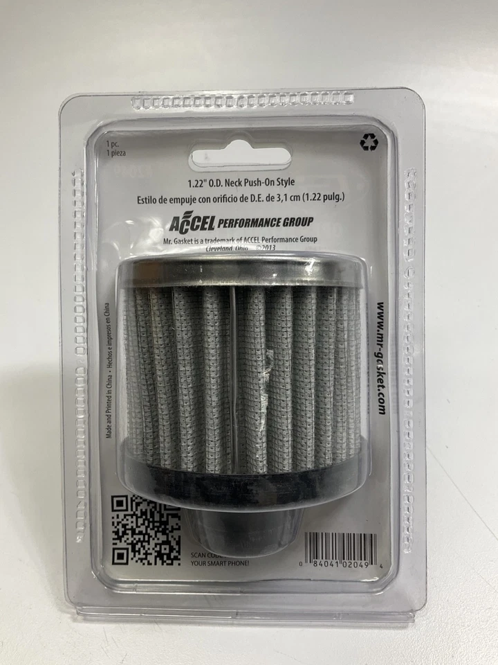 Filtro elemento respirador cubierta válvula Mr Gasket 2049 - 1,22" tipo push-on Foto 2 de 3