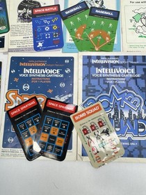Vintage Intellivision Manuals & Overlays Lot - 34  + Intellivoice Set Manual