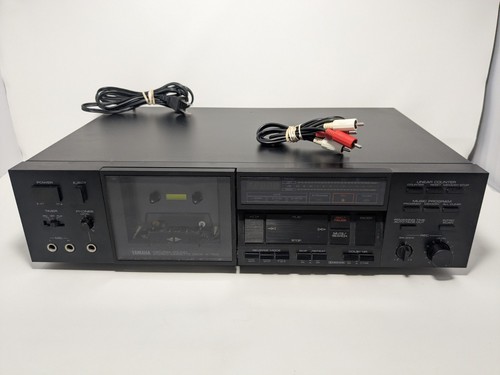 Yamaha K-700 Natural Sound Stereo Cassette Deck Tested & Working Black Rare