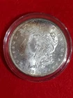 1880s Silver Morgan Dollar BU     Proof Like   Toning top of Obverse.